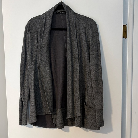 Athleta Gray Open Front Cardigan - Picture 2 of 9